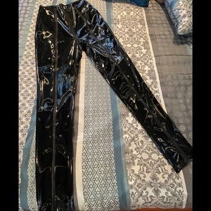 Black Patent Leather Pants